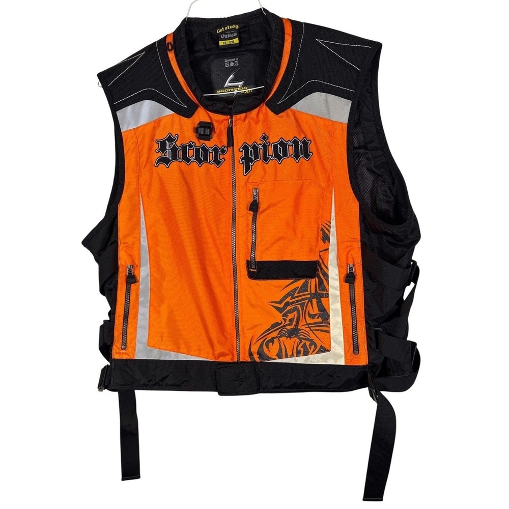 Scorpion Exo Skeletal Protection Motorcycle Vest Orange Black Mens XL-XXL vest